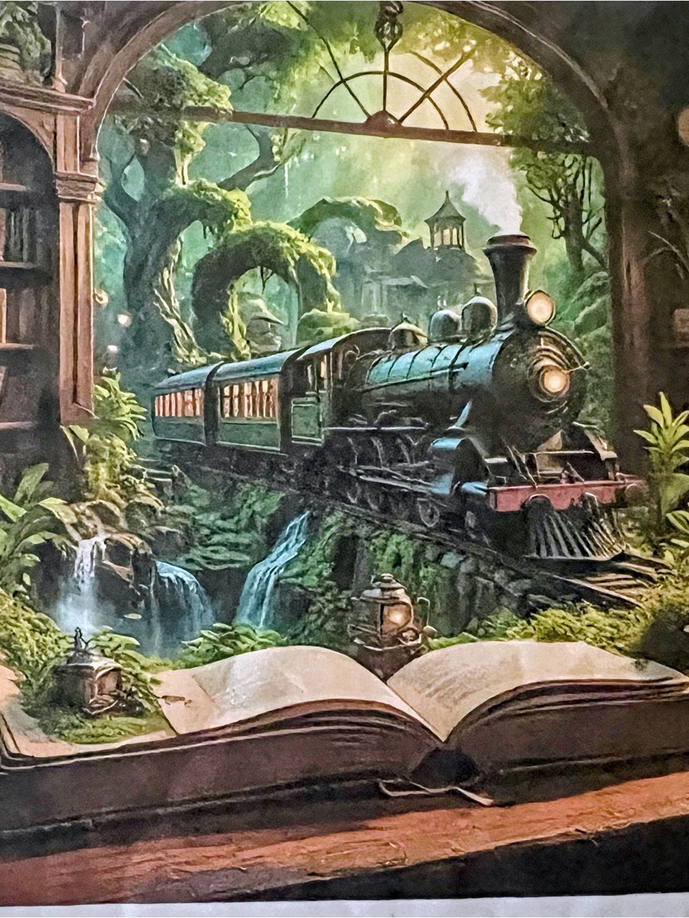 Jigsaw Fantasy Train Puzzle 500 pieces - Green & Brown